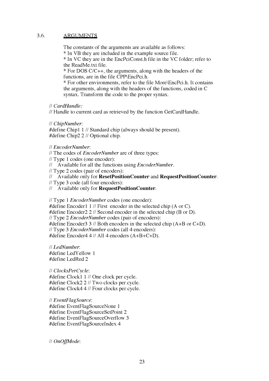 Omega Engineering EN-EIC-325-PCI manual Available only for RequestPositionCounter 