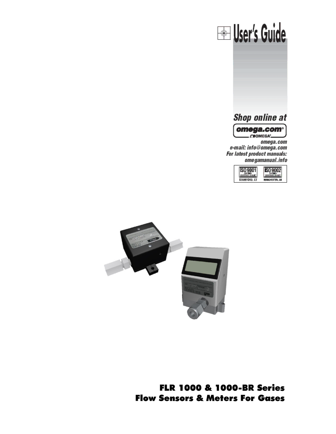 Omega Engineering FLR1000 manual FLR 1000 & 1000-BR Series Flow Sensors & Meters For Gases 