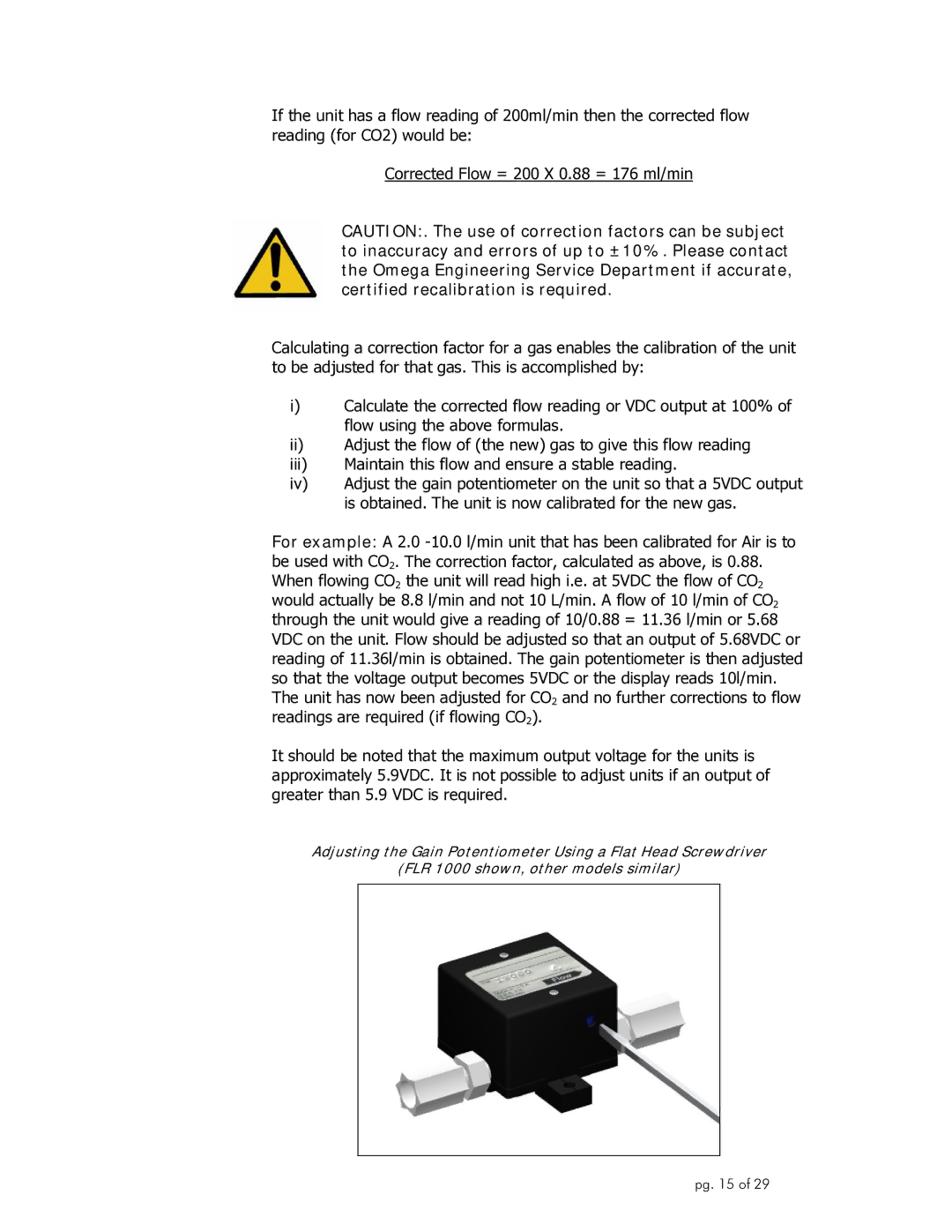 Omega Engineering FLR1000 manual 