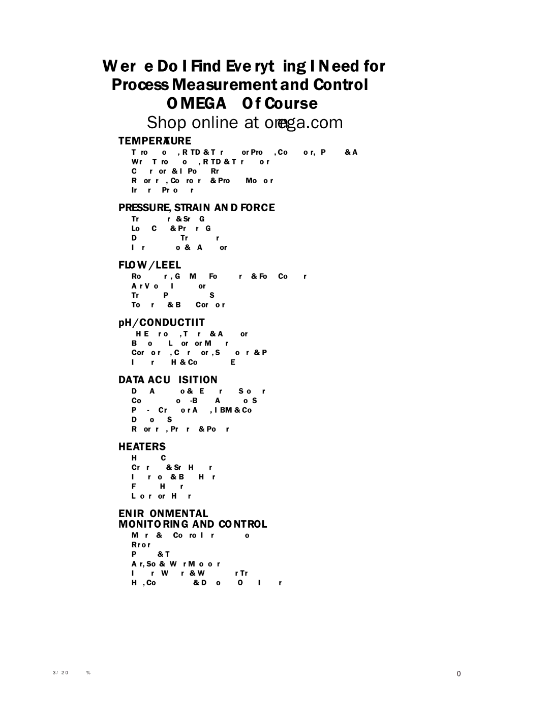 Omega Engineering FGM220, FMG210, FMG230 manual Shop online at omega.com, Ph/Conductivity 