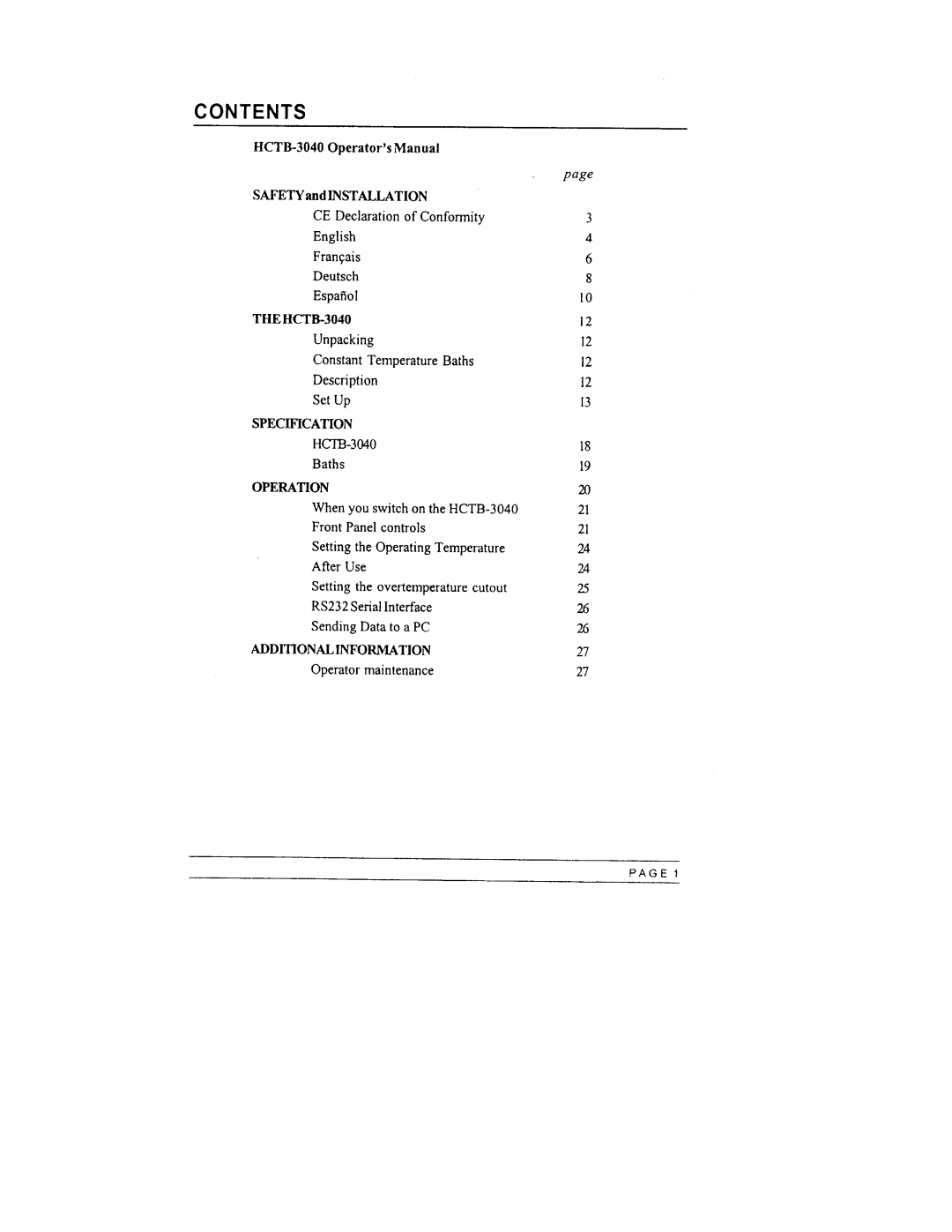 Omega Engineering HCTB-3040 manual 