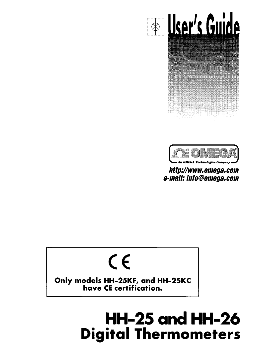 Omega Engineering HH-25 manual 