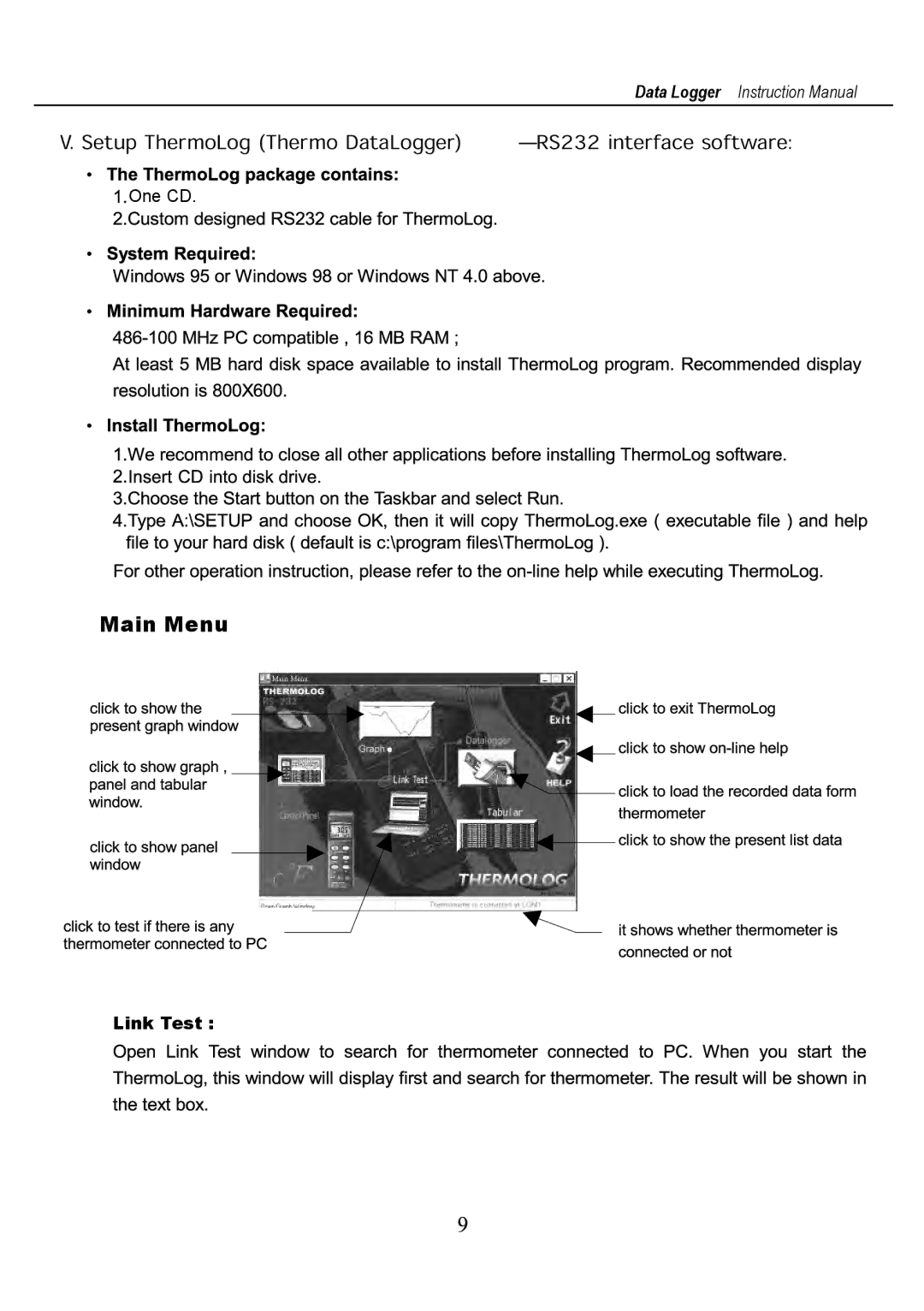 Omega Engineering HH306 manual Main Menu 