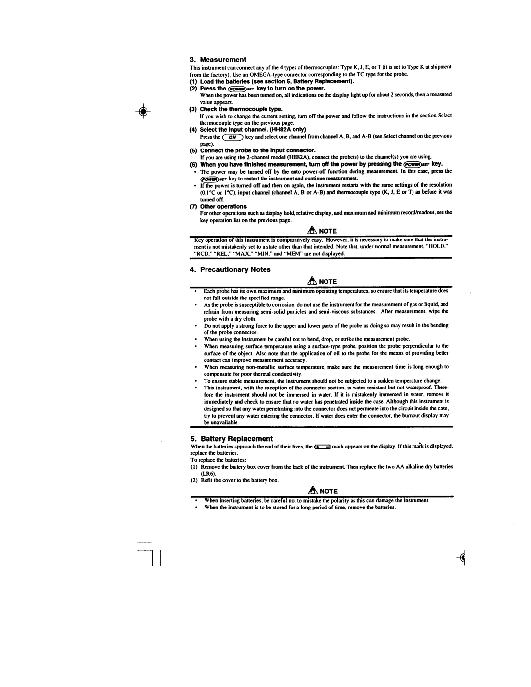 Omega Engineering HH82A manual 