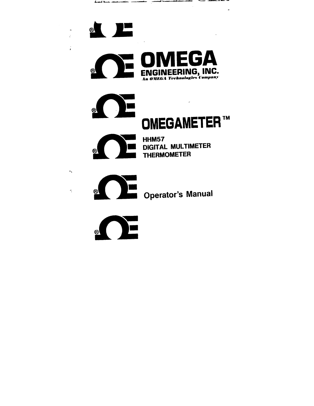 Omega Engineering HHM57 manual 