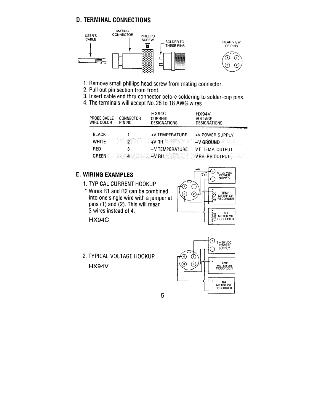 Omega Engineering HX94 manual 