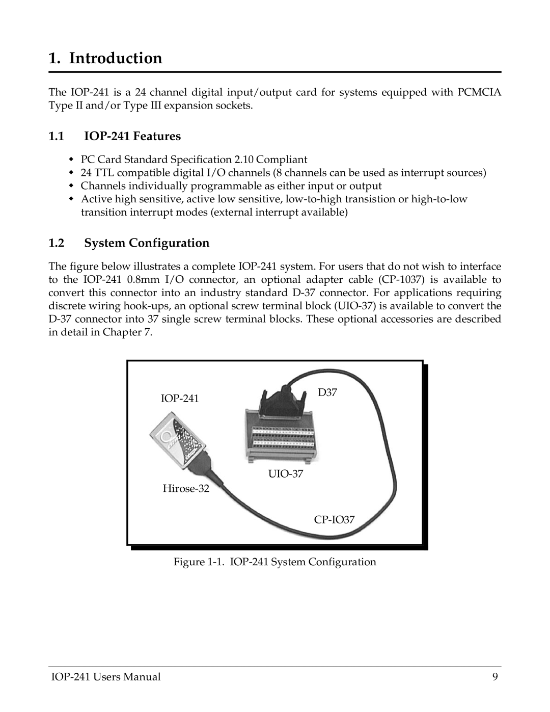 Omega Engineering user manual IOP-241 Features, System Configuration 