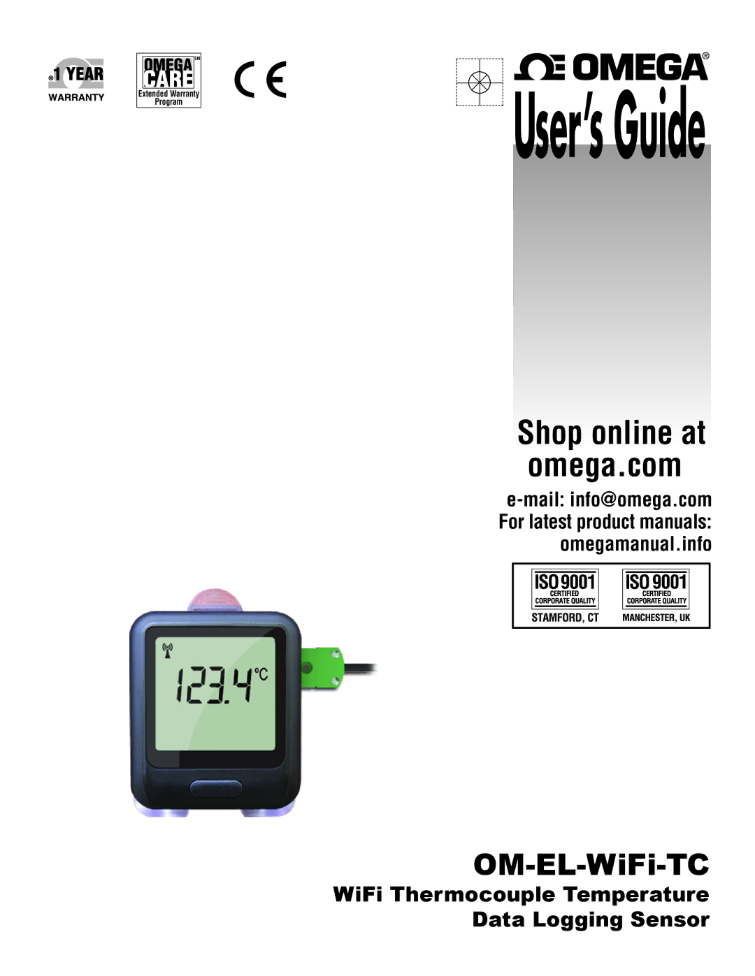 Omega Engineering ISD9001, ISO9001 warranty OM-EL-WiFi-TH 