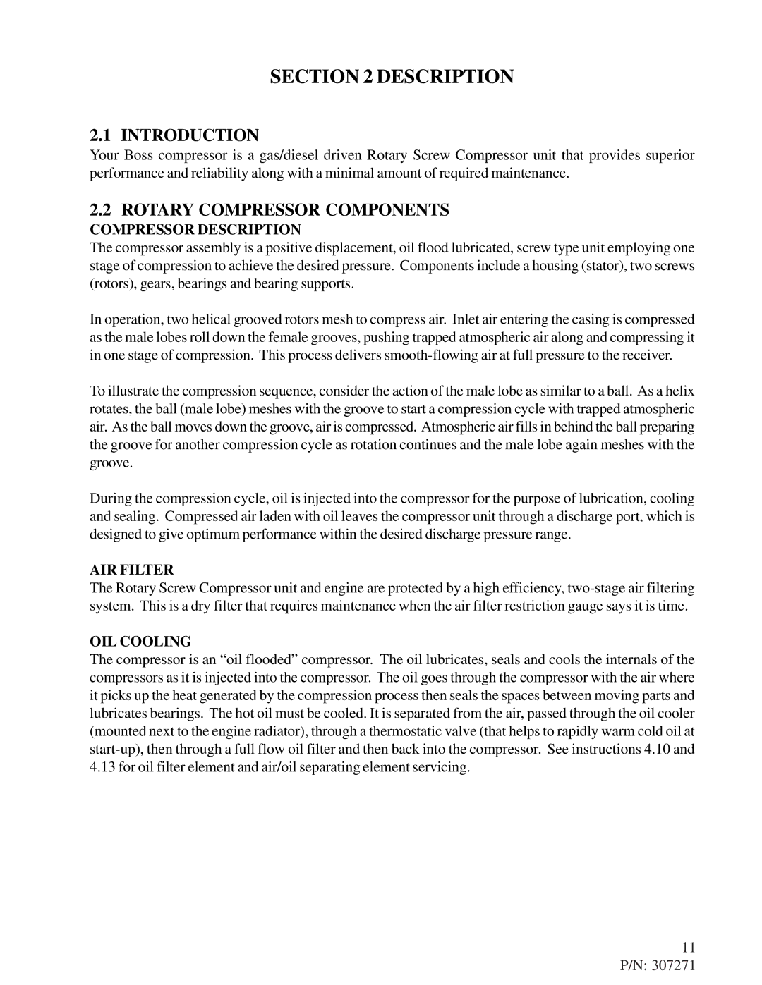 Omega Engineering JD 4045, 185-210 DUS manual Description, Introduction, Rotary Compressor Components 