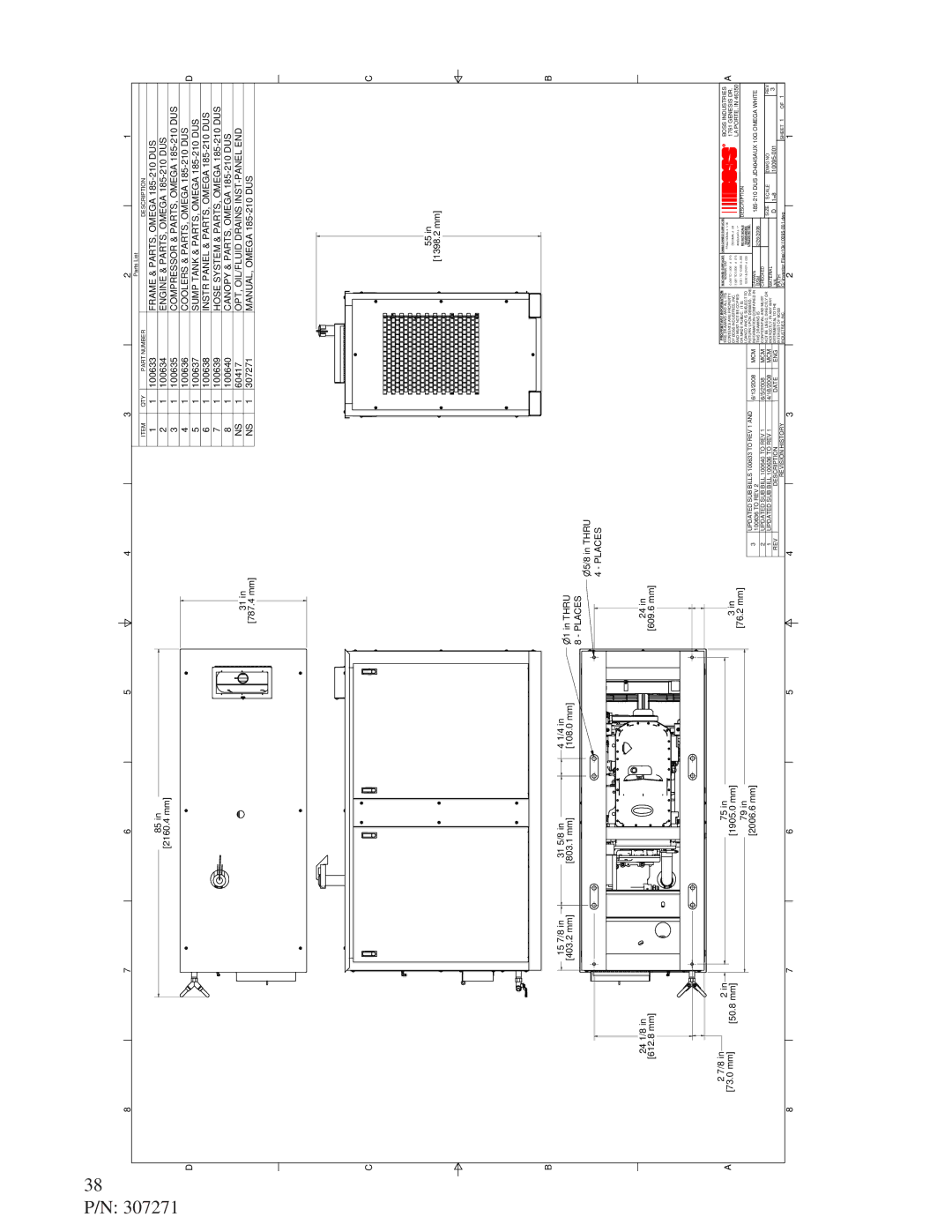 Omega Engineering manual Frame & PARTS, Omega 185-210 DUS, Engine & PARTS, Omega 185-210 DUS, MANUAL, Omega 185-210 DUS 