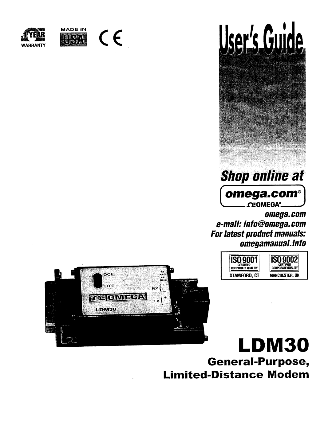 Omega Engineering LDM30 manual 