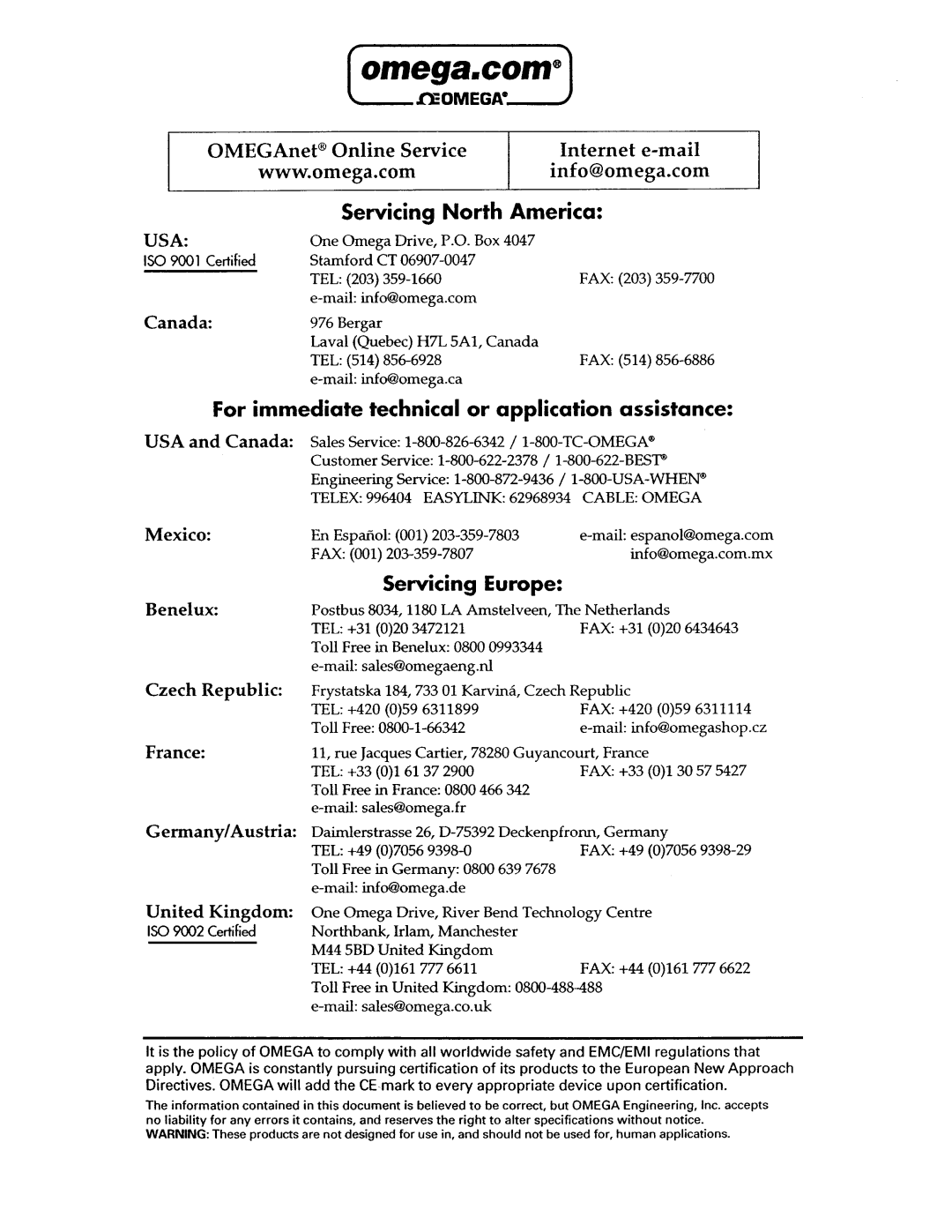 Omega Engineering LDM30 manual 