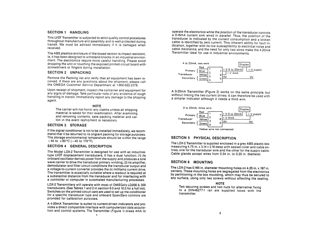 Omega Engineering LDX-2 manual 