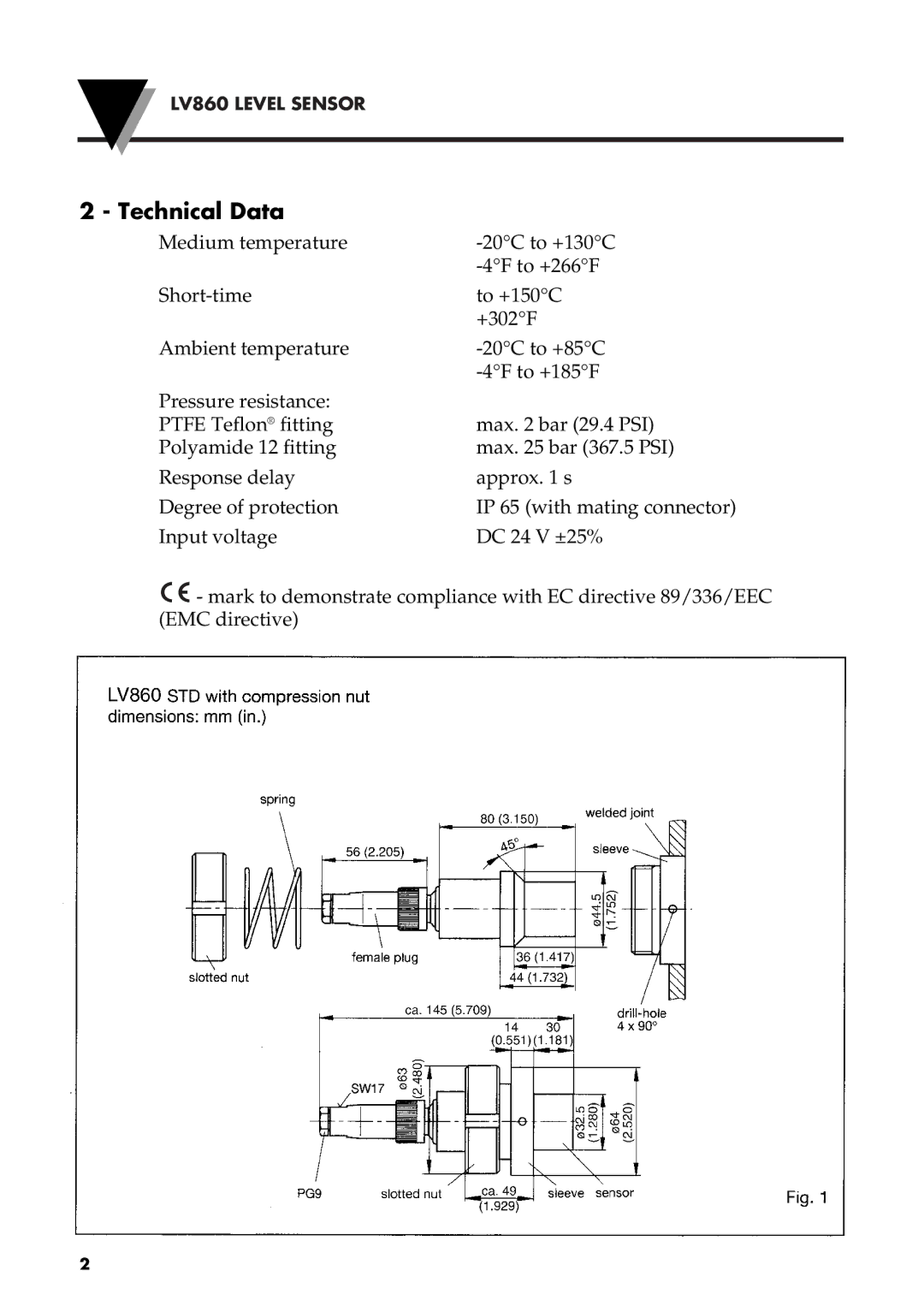 Omega Engineering LV860 manual Technical Data 