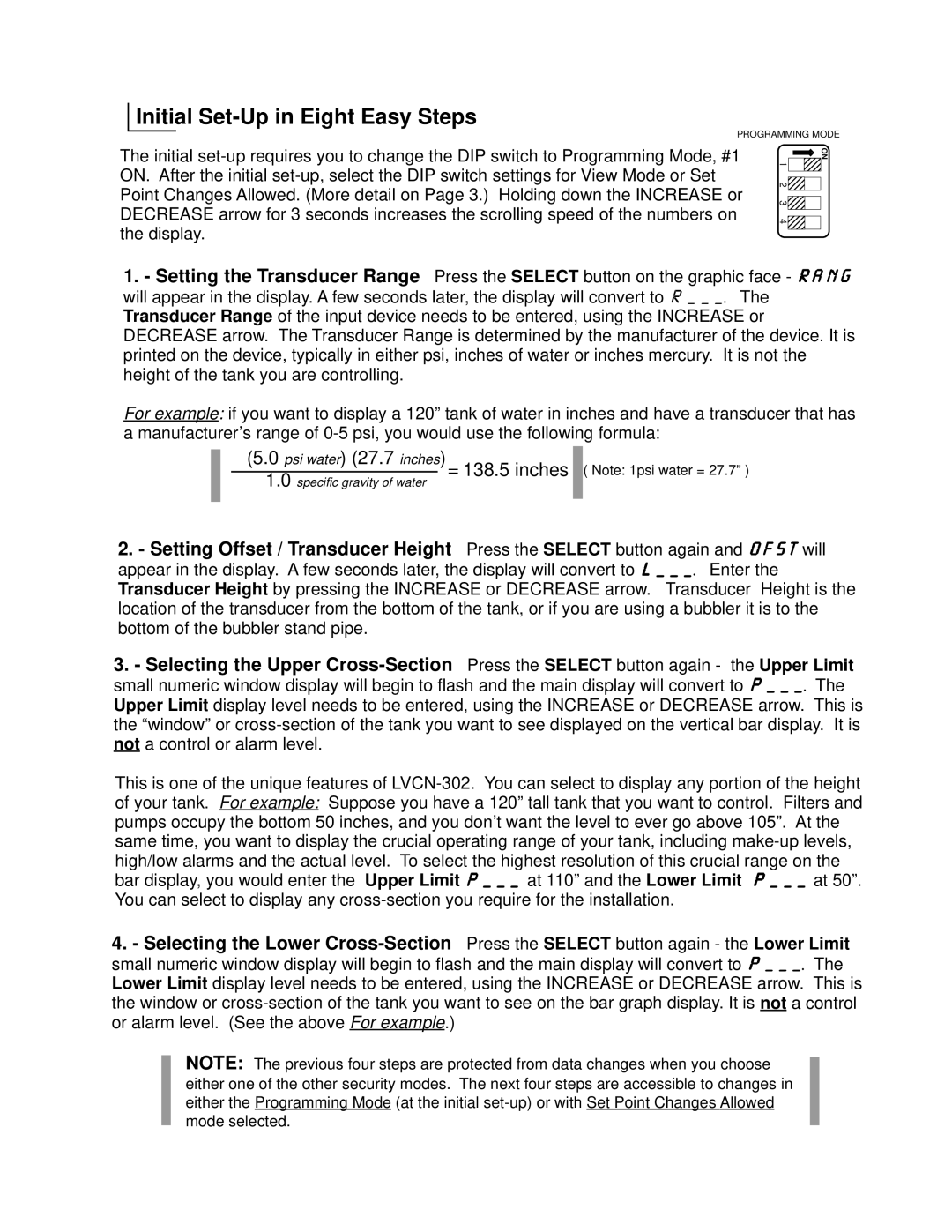 Omega Engineering LVCN-302 specifications Initial Set-Up in Eight Easy Steps 