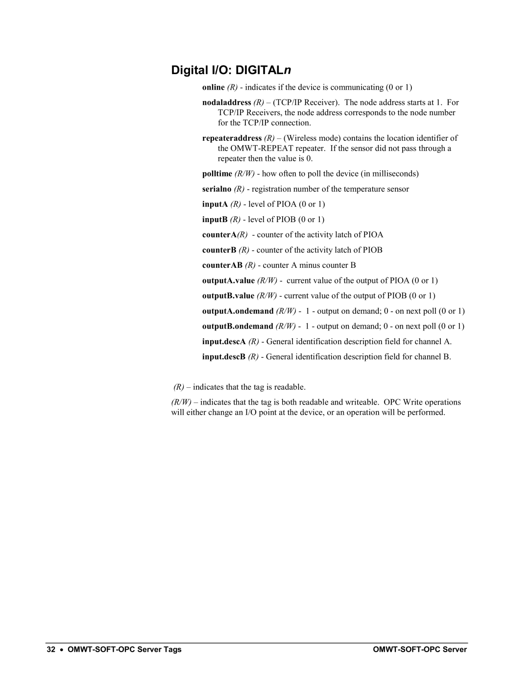 Omega Engineering M-4066 manual Digital I/O DIGITALn 