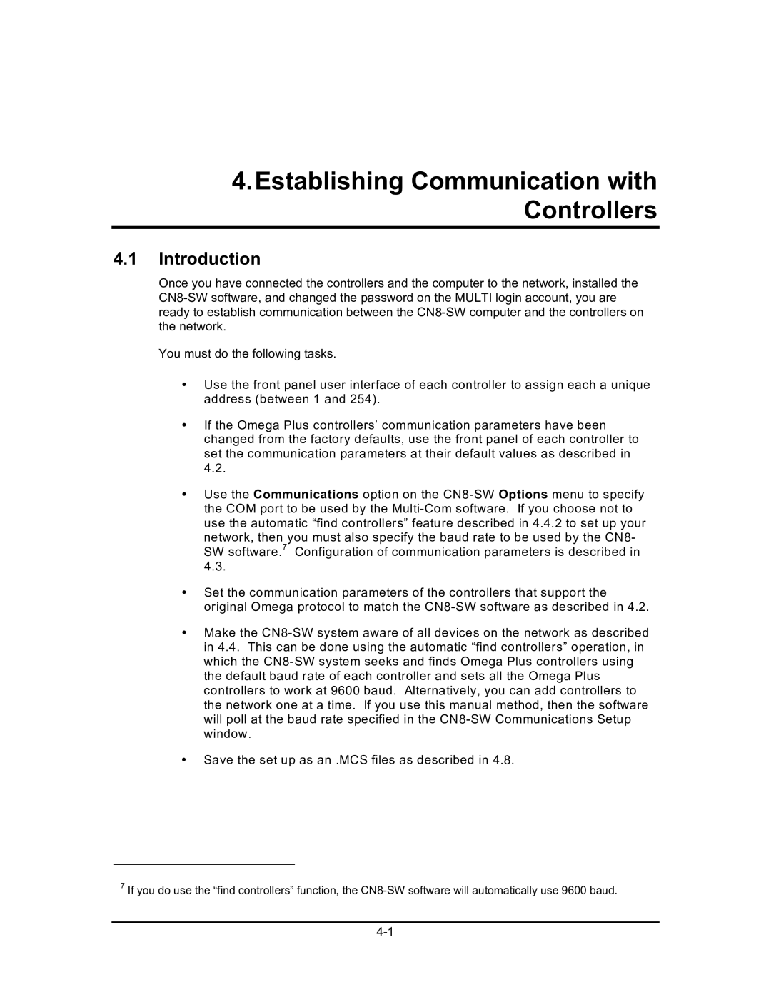 Omega Engineering #M3350/0101 manual Establishing Communication with Controllers, Introduction 