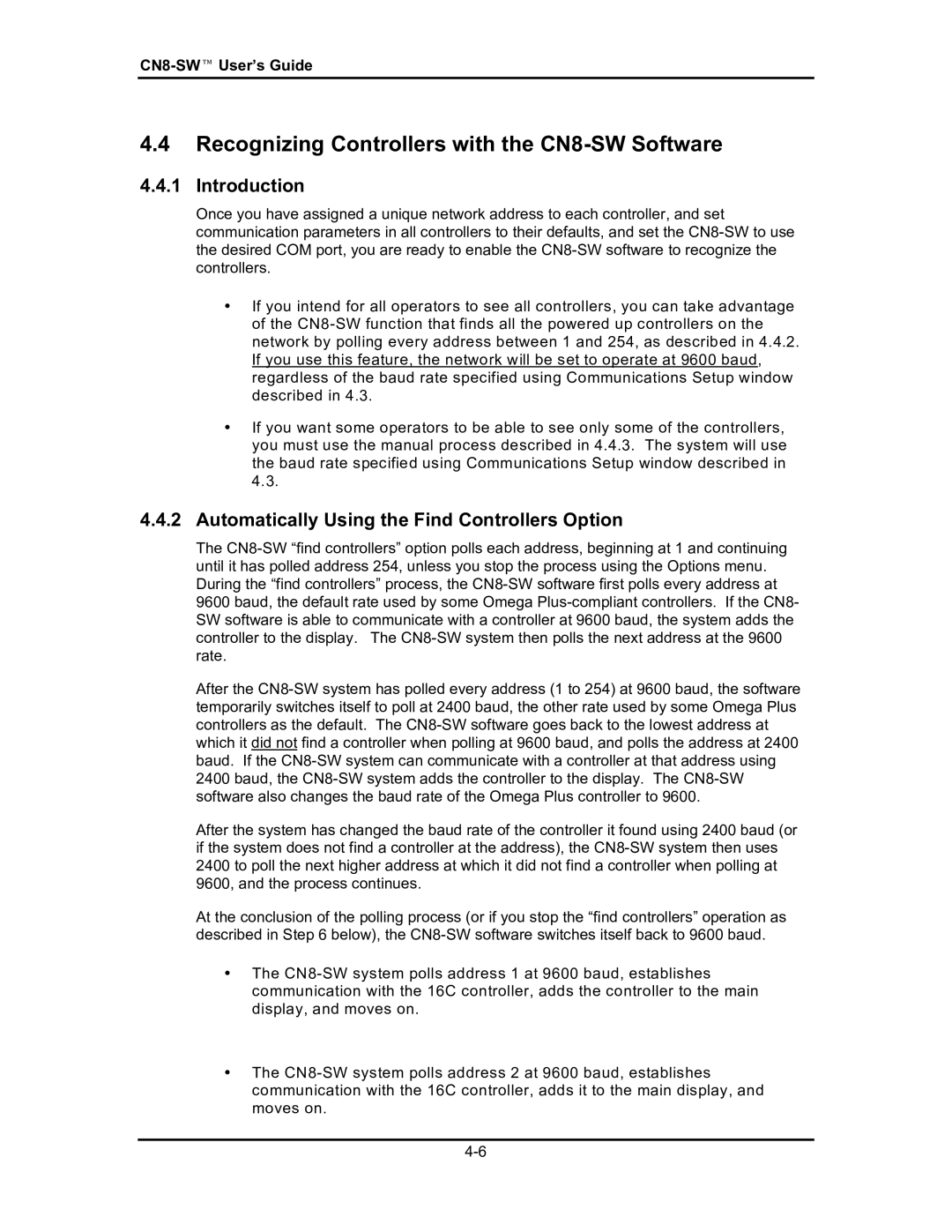 Omega Engineering #M3350/0101 manual Recognizing Controllers with the CN8-SW Software 