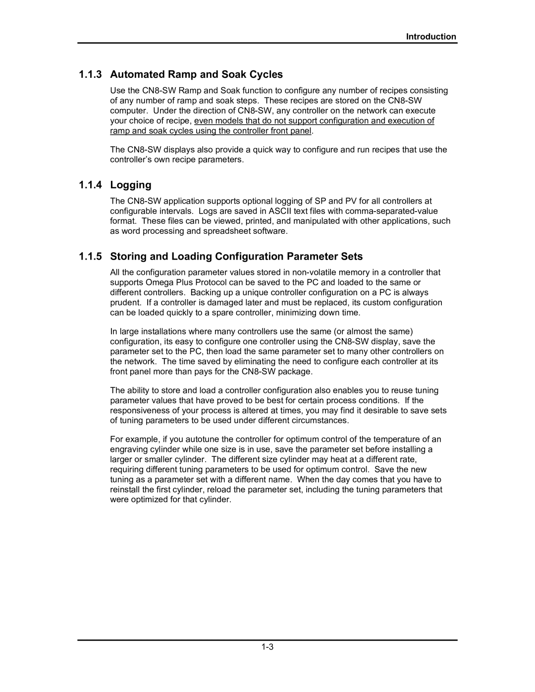 Omega Engineering #M3350/0101 Automated Ramp and Soak Cycles, Logging, Storing and Loading Configuration Parameter Sets 