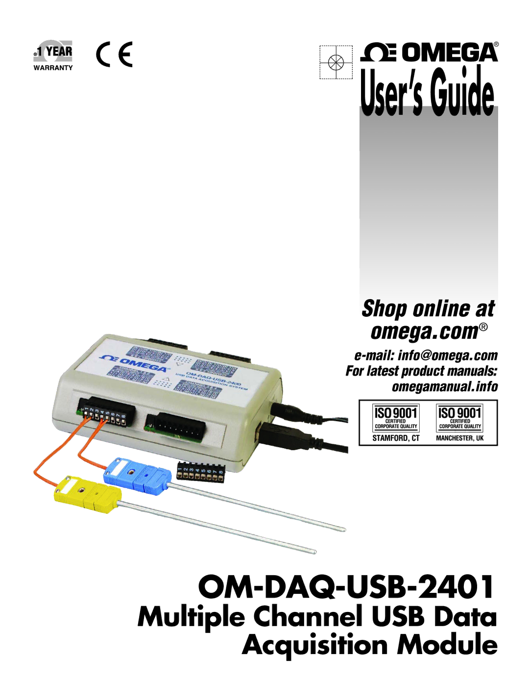 Omega Engineering OM-DAQ-USB-2401 manual 