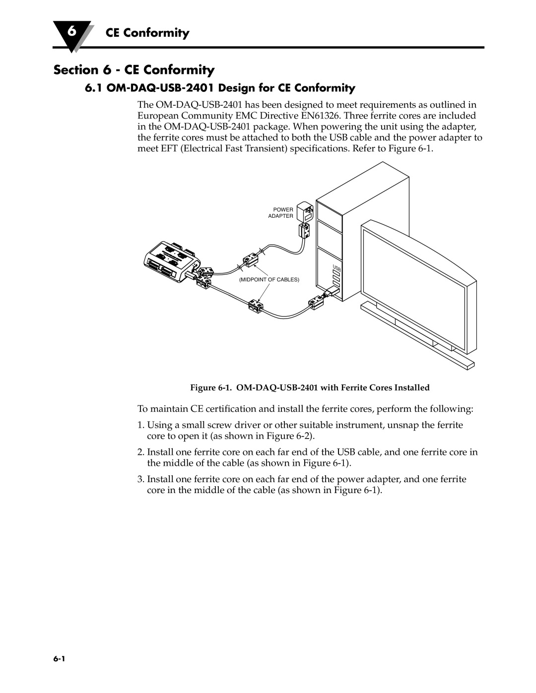 Omega Engineering manual OM-DAQ-USB-2401 Design for CE Conformity 