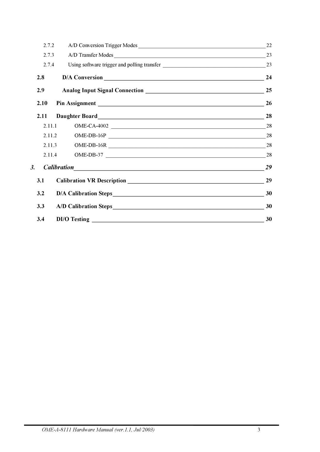 Omega Engineering OME-A8111 manual Calibration 