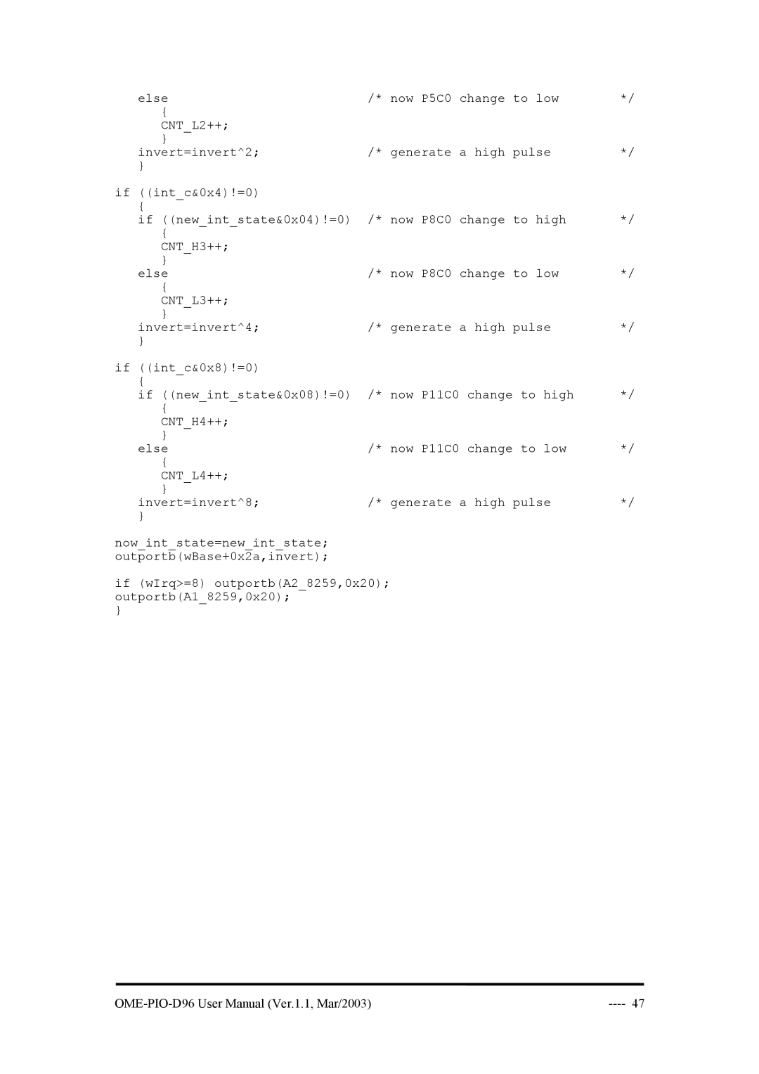 Omega Engineering OME-PIO-D96 manual 