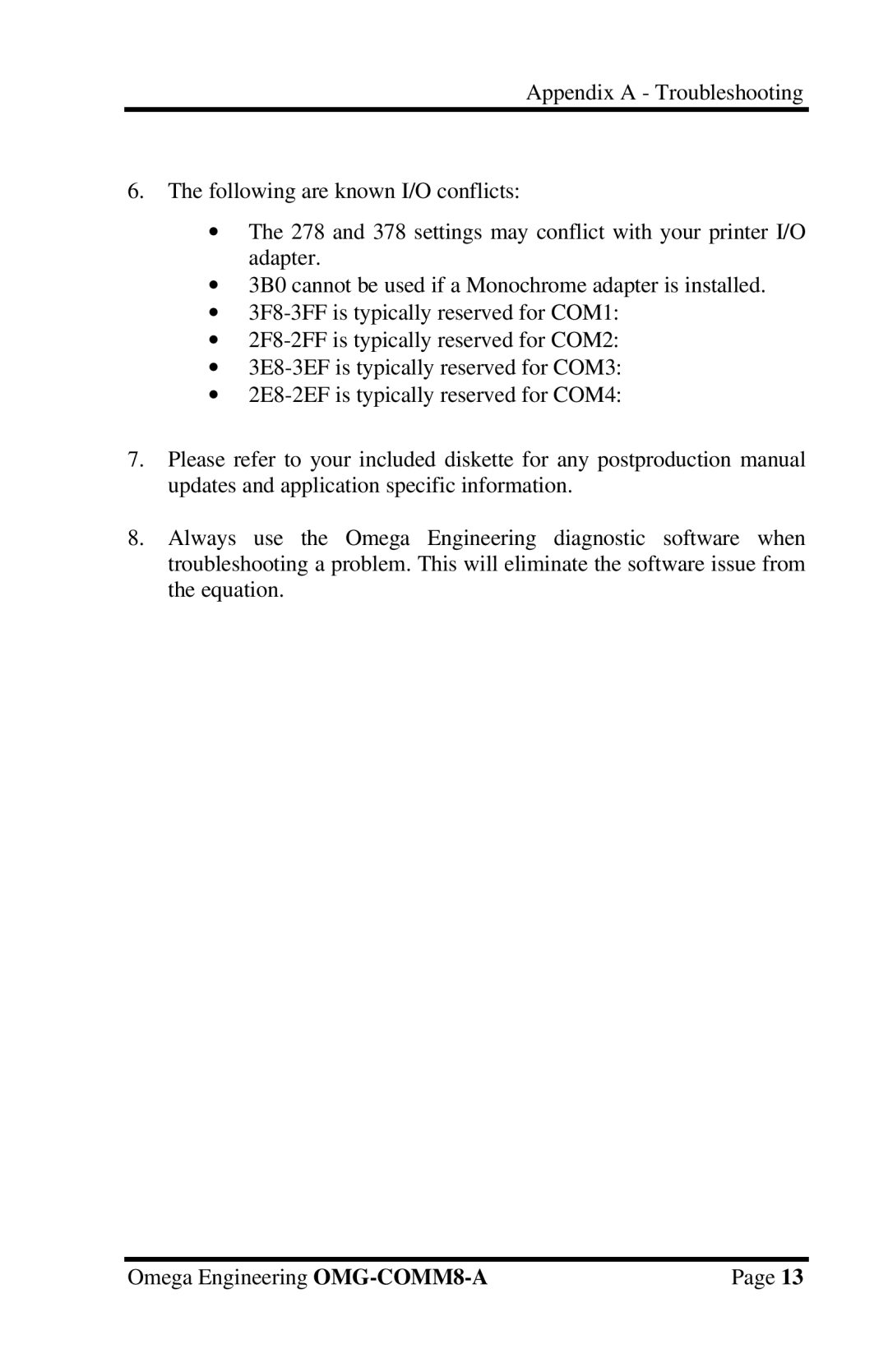 Omega Engineering OMG-COMM8-A appendix 