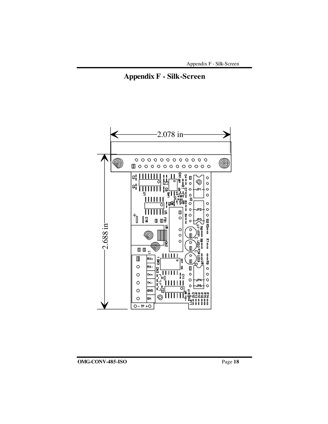 Omega Engineering OMG-CONV-485-ISO manual 688, Appendix F Silk-Screen 