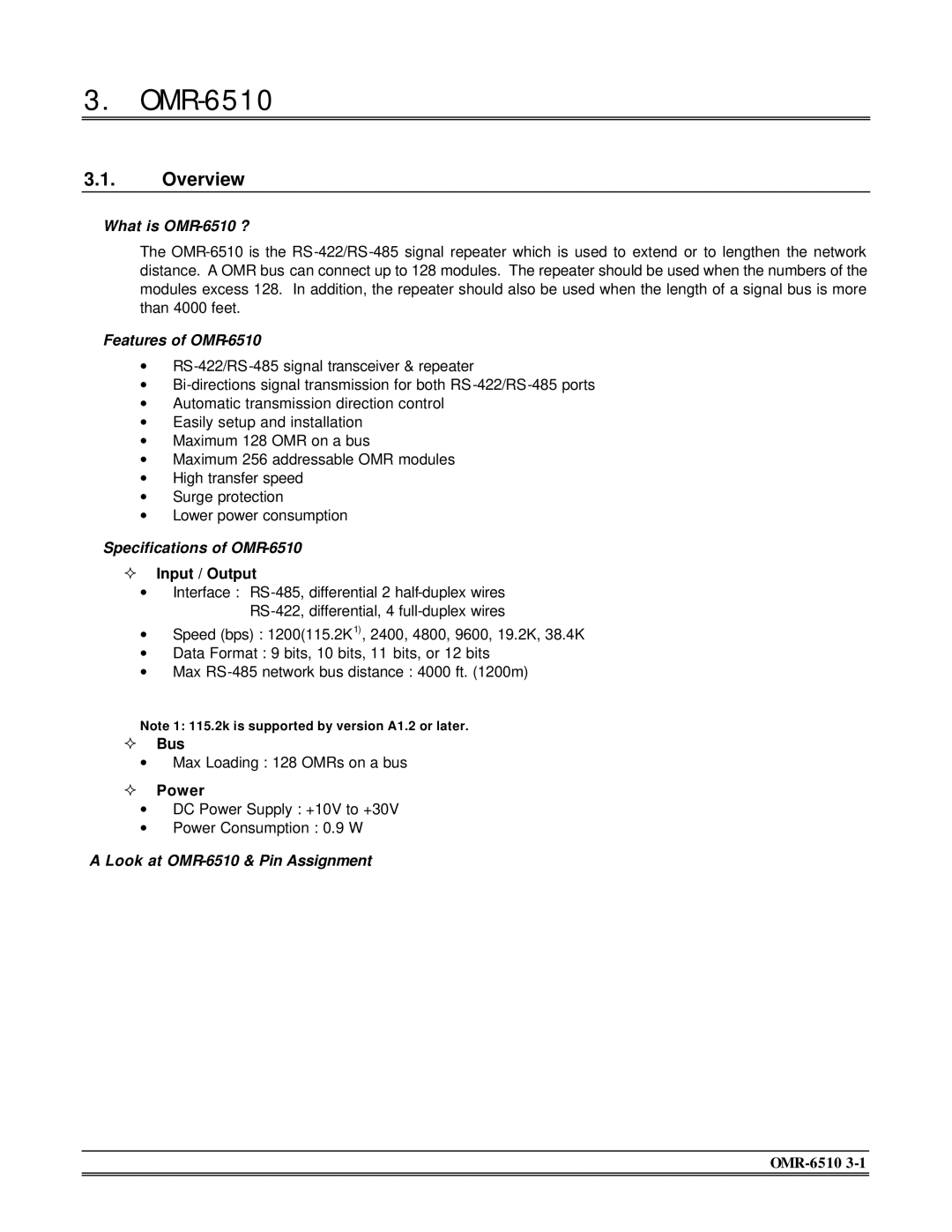 Omega Engineering OMR-6520 manual What is OMR-6510 ?, Features of OMR-6510, Specifications of OMR-6510 