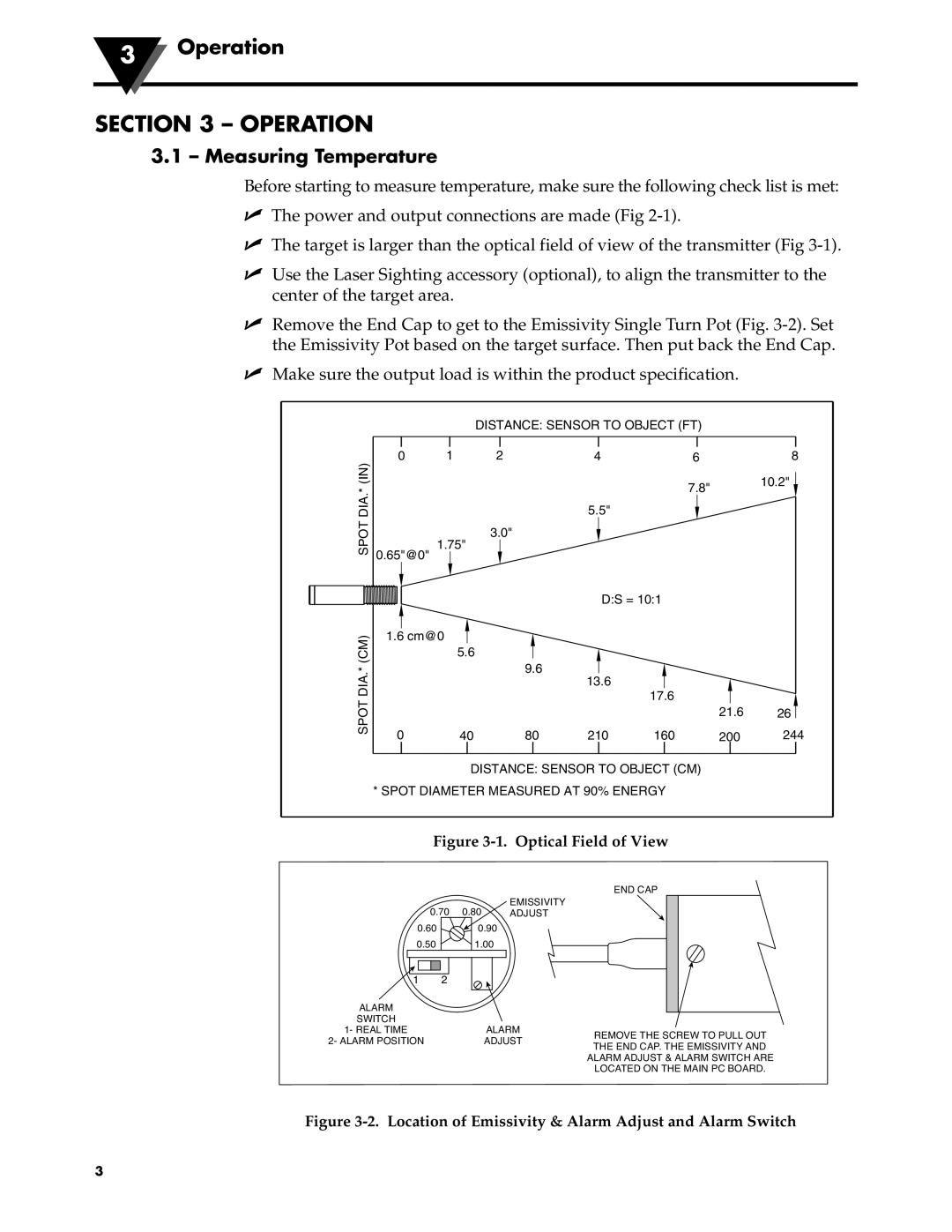 Omega Engineering OS137 manual Operation, Measuring Temperature 