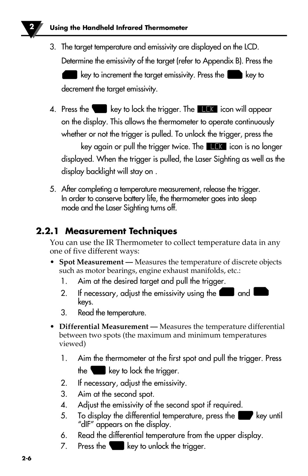 Omega Engineering OS533E manual Measurement Techniques 