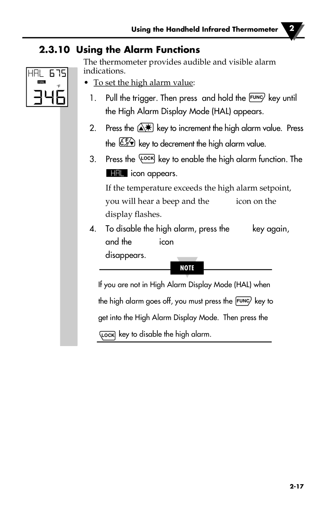 Omega Engineering OS533E manual Using the Alarm Functions 