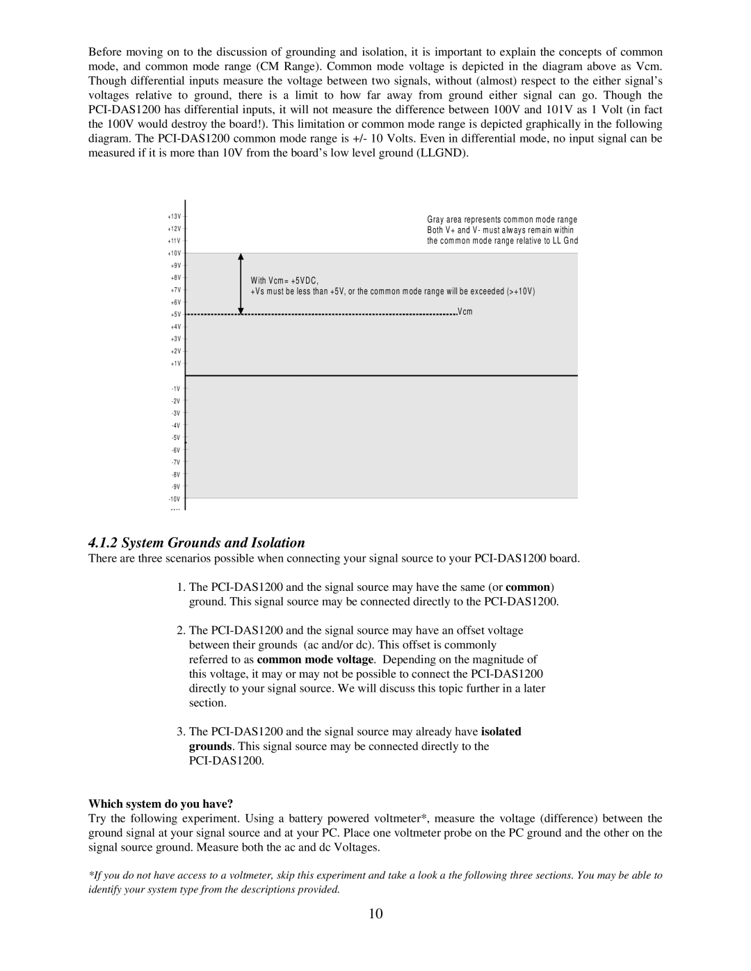 Omega Engineering PCI-DAS1200 manual System Grounds and Isolation, Which system do you have? 