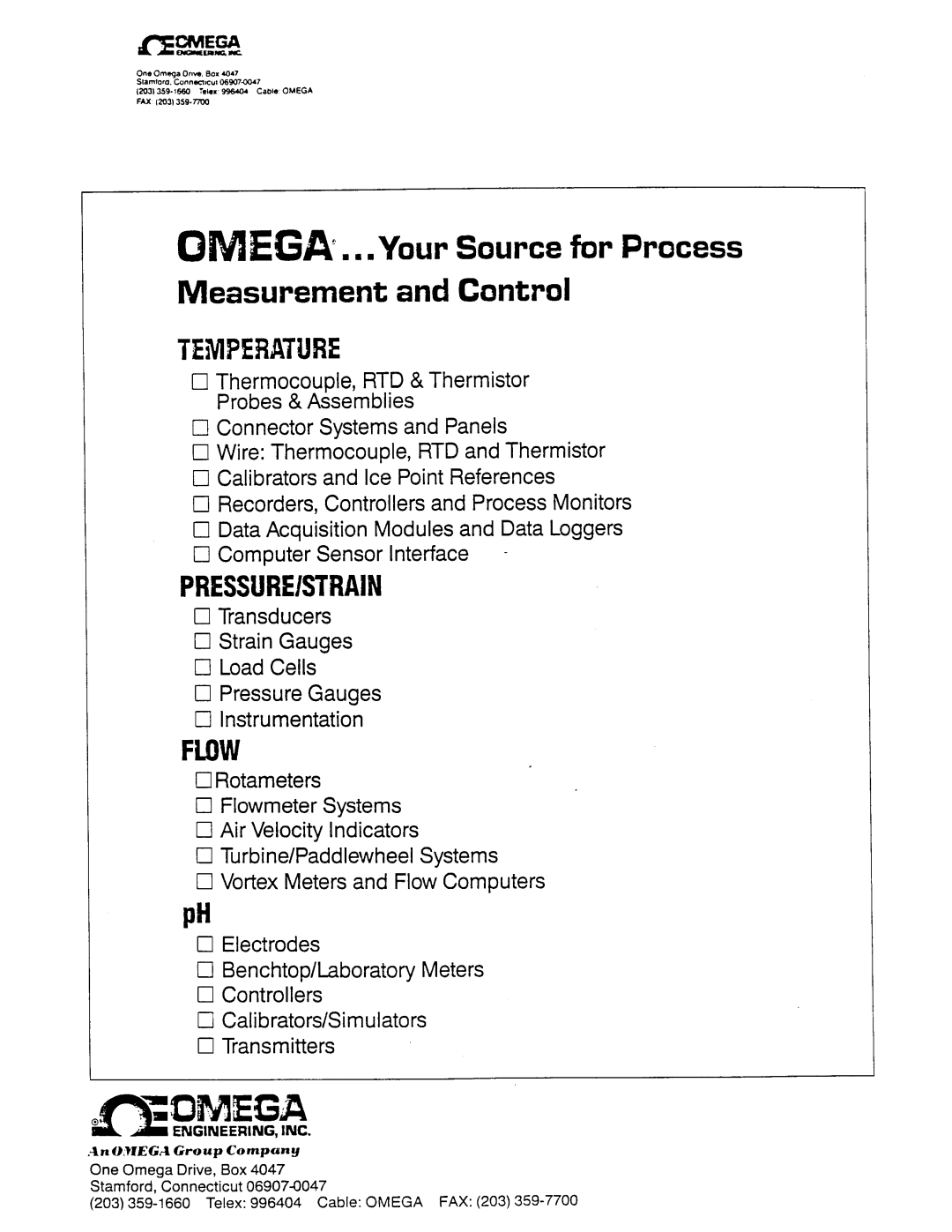 Omega Engineering PHTX-11 manual QWKE%k,. .Your Source for Process Measurement and Control 