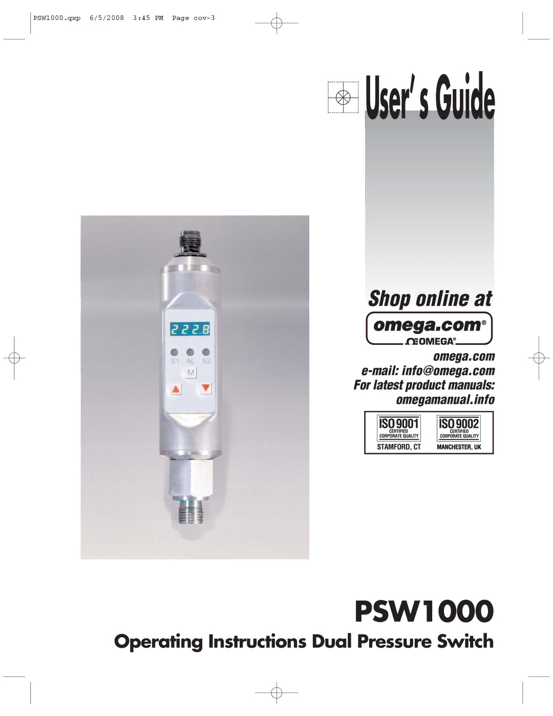 Omega Engineering PSW1000 manual User’ sGuide 