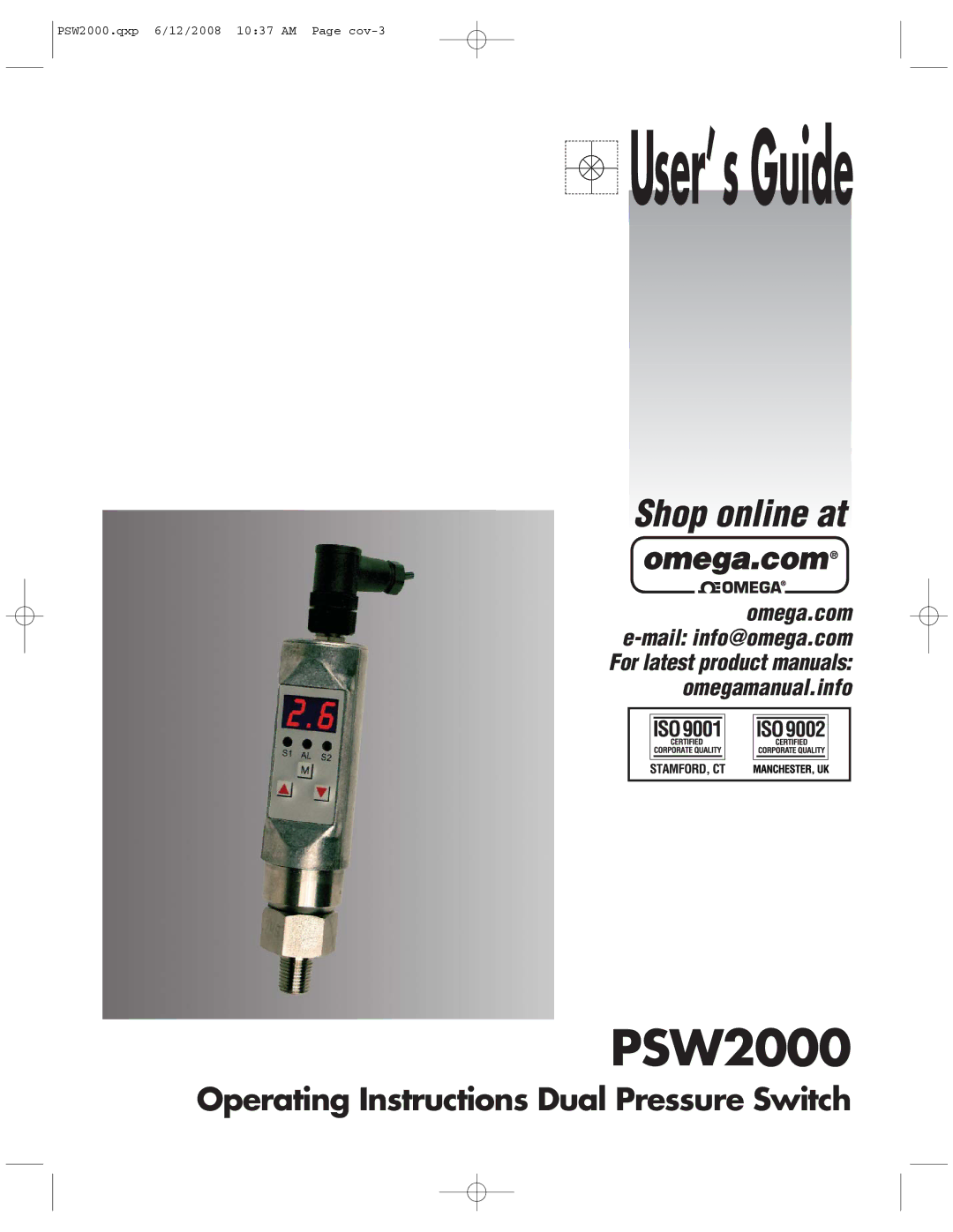 Omega Engineering PSW2000 manual User’ sGuide 