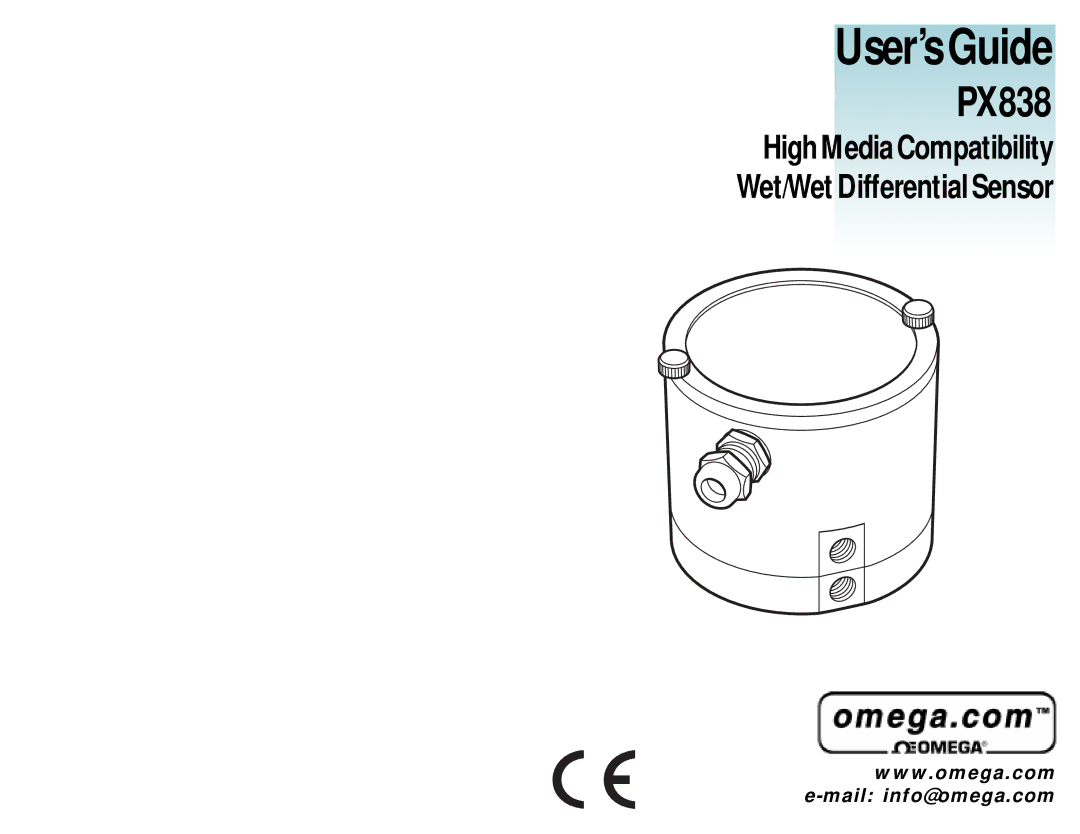 Omega Engineering manual User’sGuide PX838 