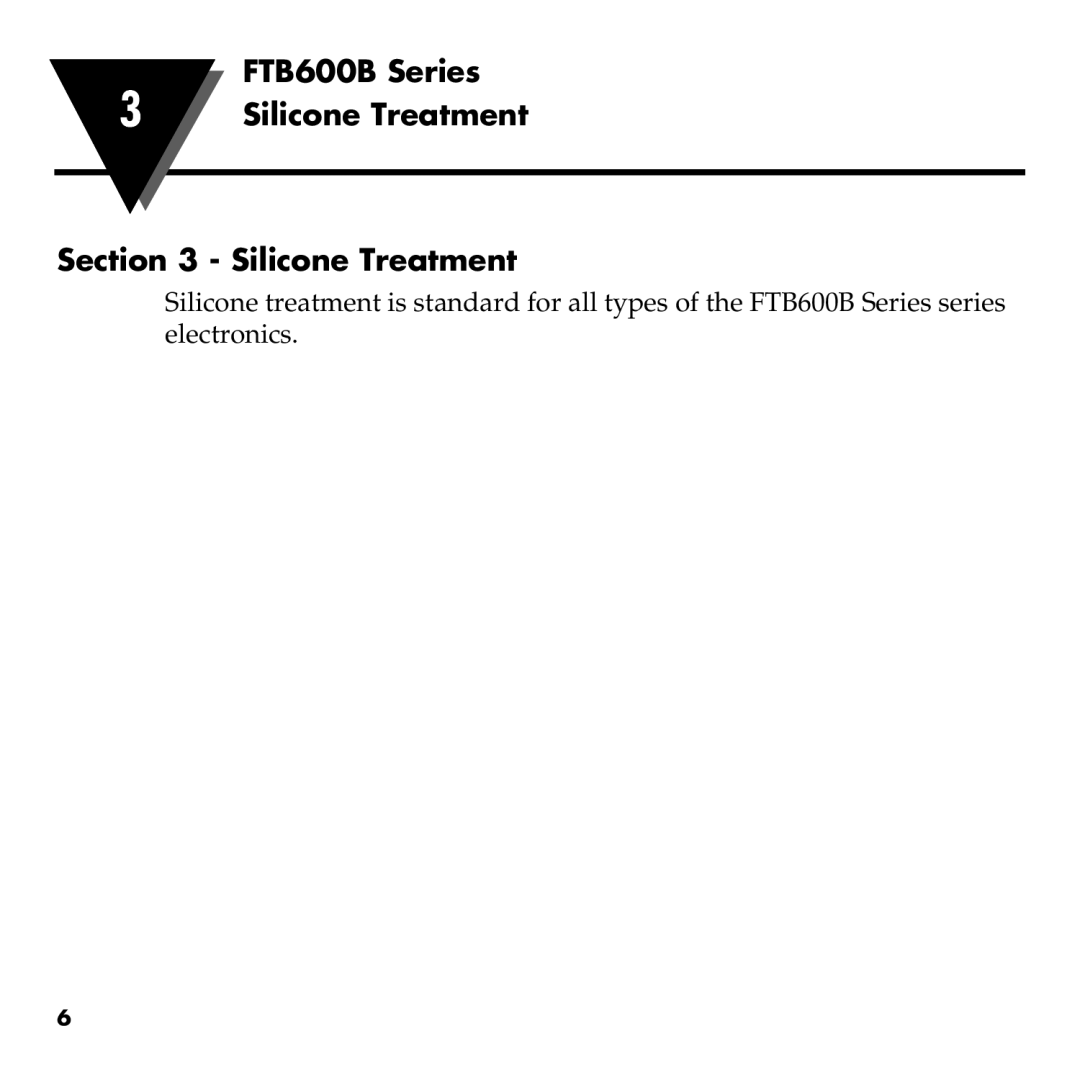 Omega manual FTB600B Series 3 Silicone Treatment - Silicone Treatment 