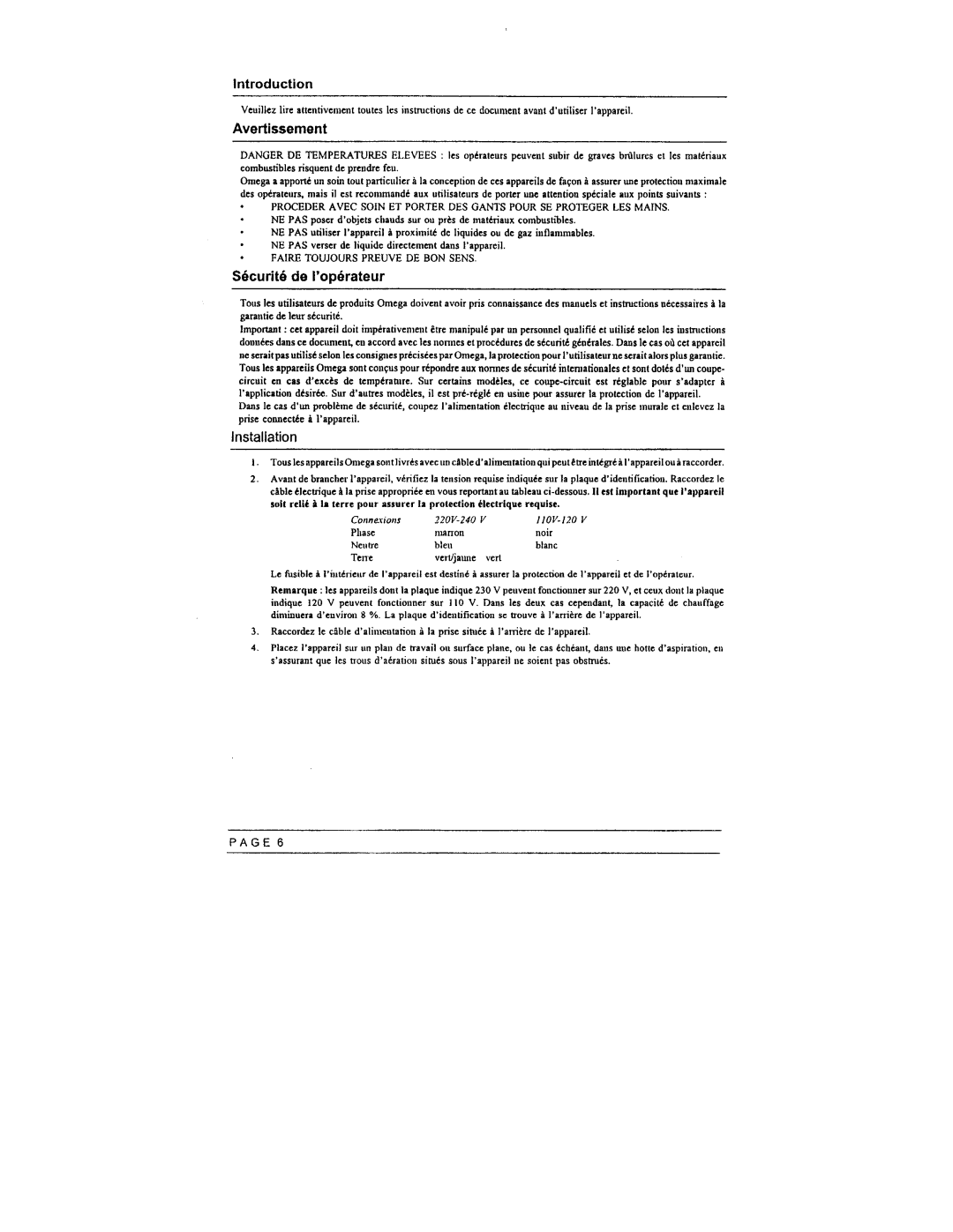 Omega HCTB-3020 manual 