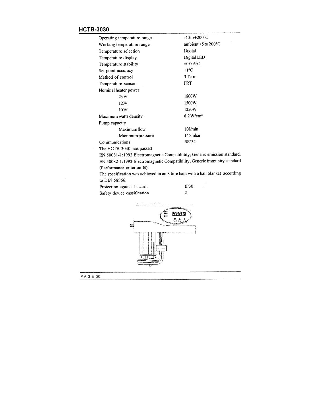 Omega HCTB-3020 manual 