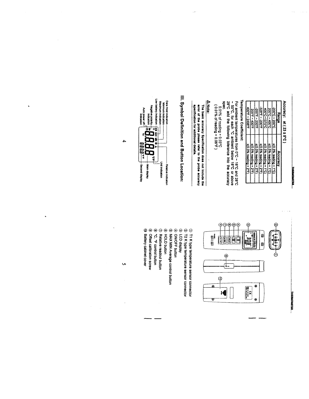 Omega HH308 manual 