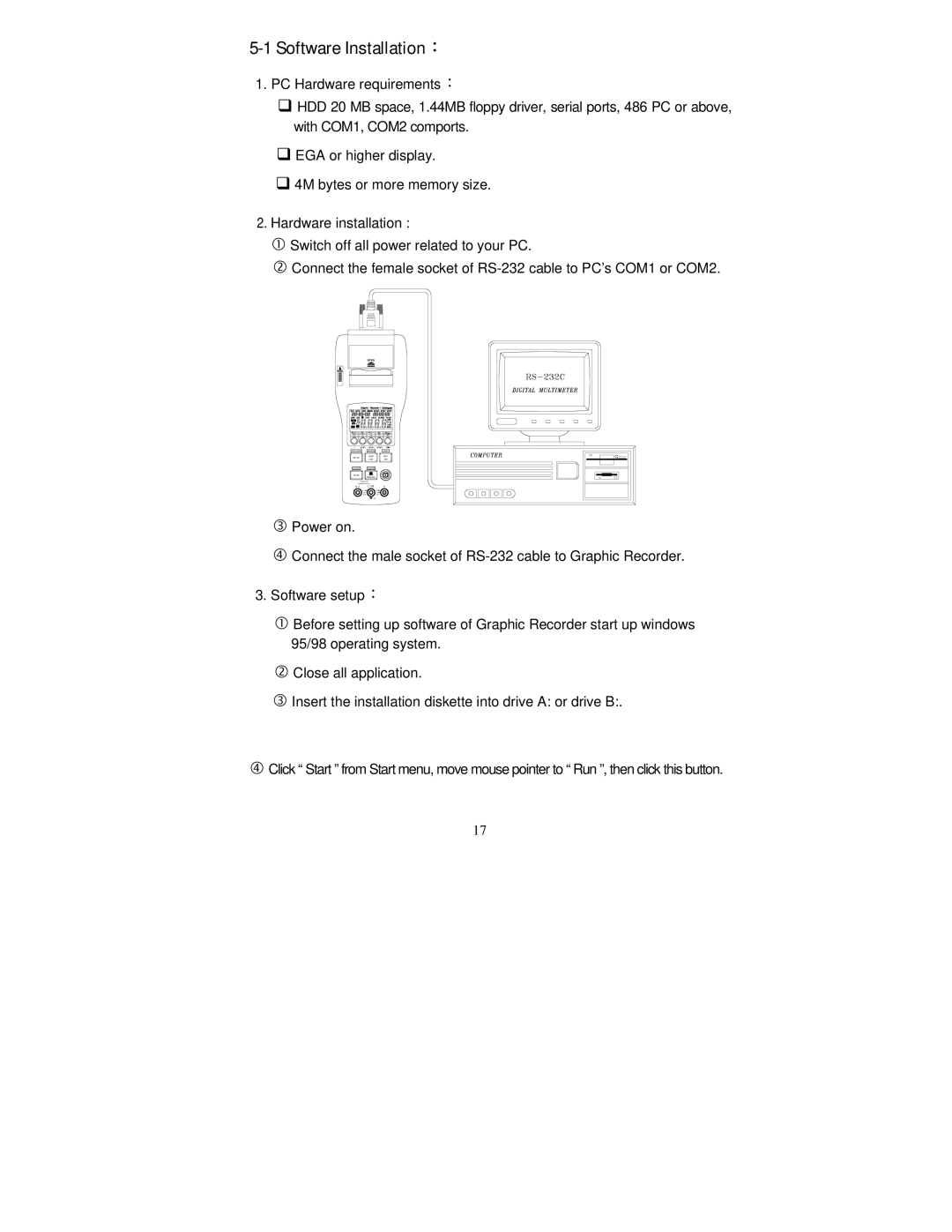 Omega HH550 manual Software Installation： 