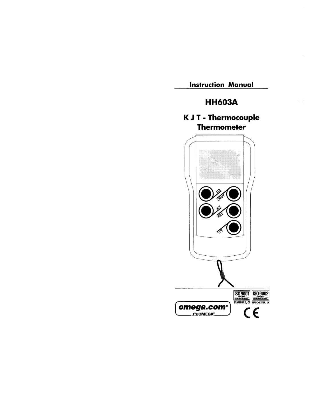 Omega HH603A manual 