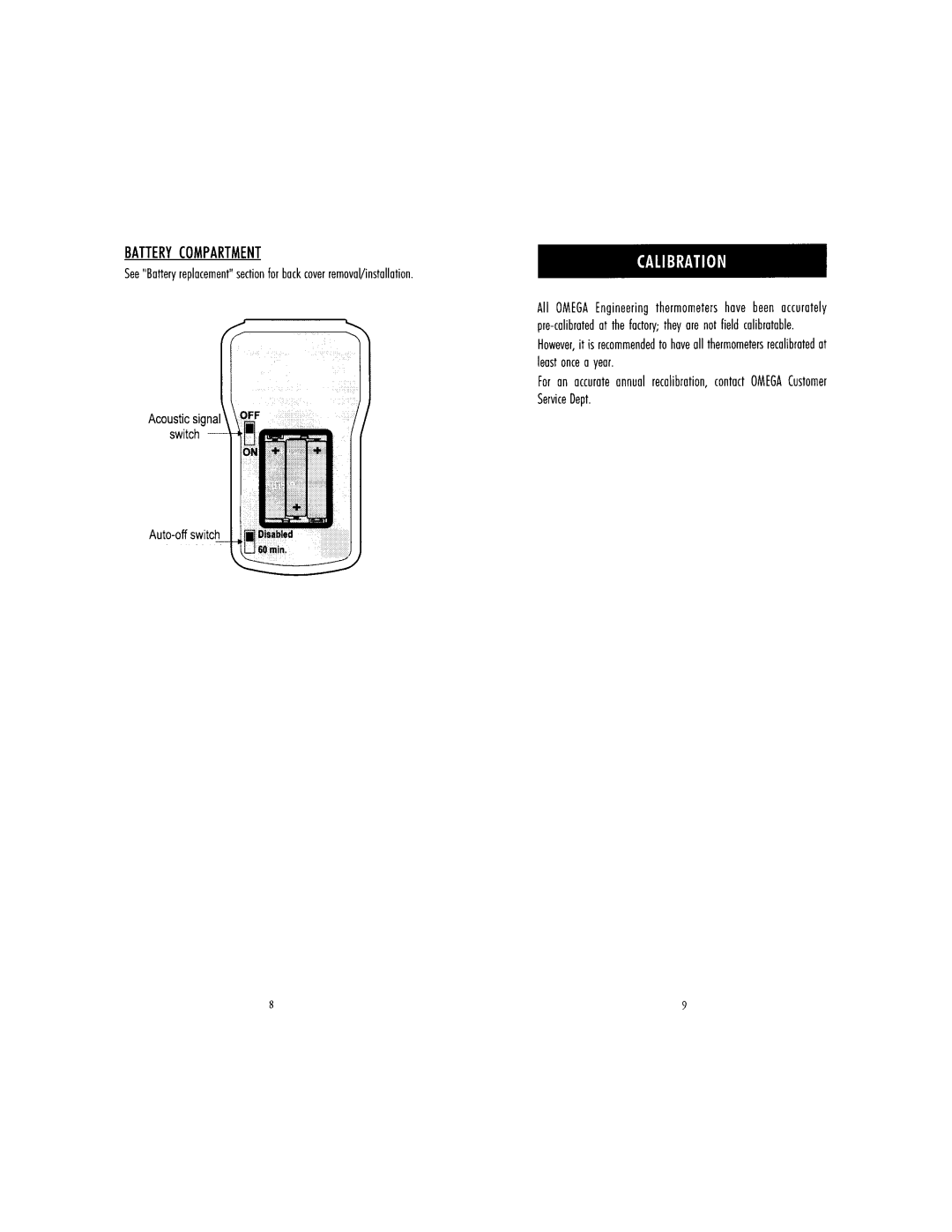 Omega HH603A manual 