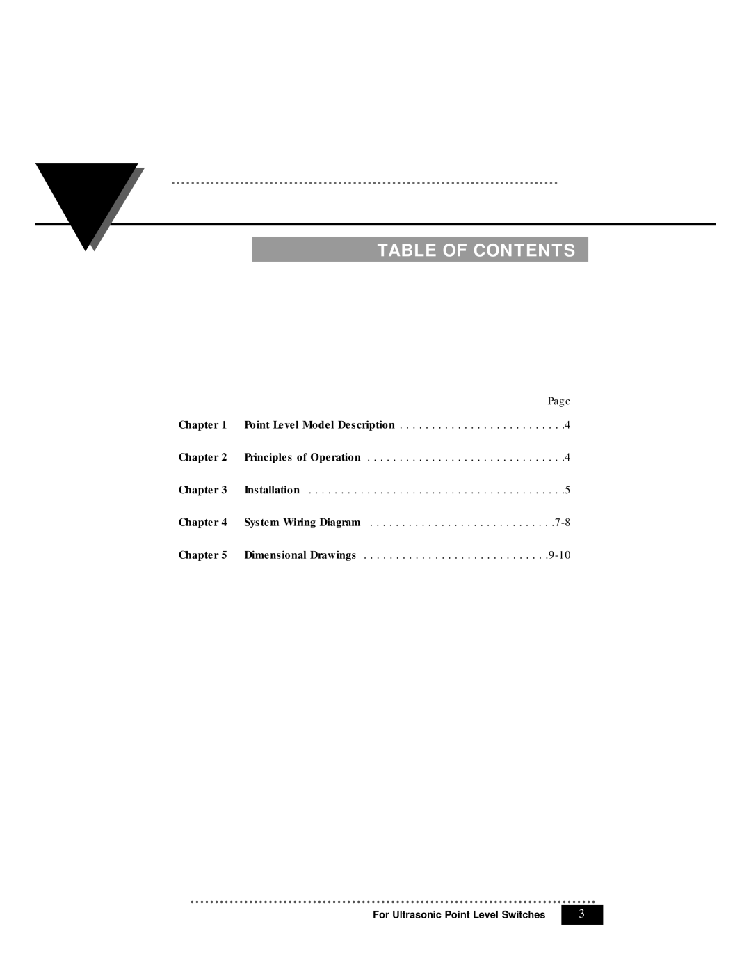 Omega LVU-700, LVUD-101 manual Table of Contents 