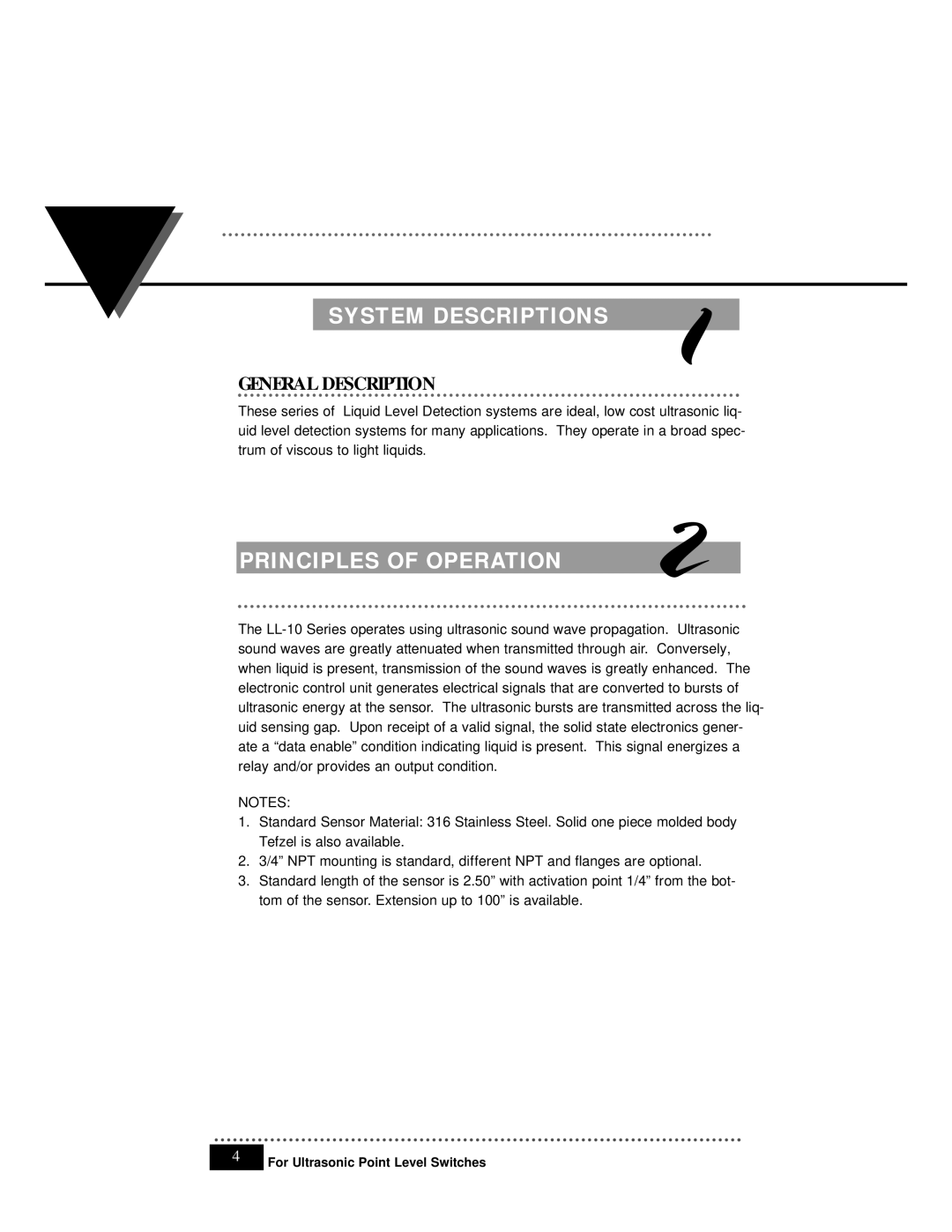 Omega LVUD-101, LVU-700 manual System Descriptions, Principles of Operation, General Description 