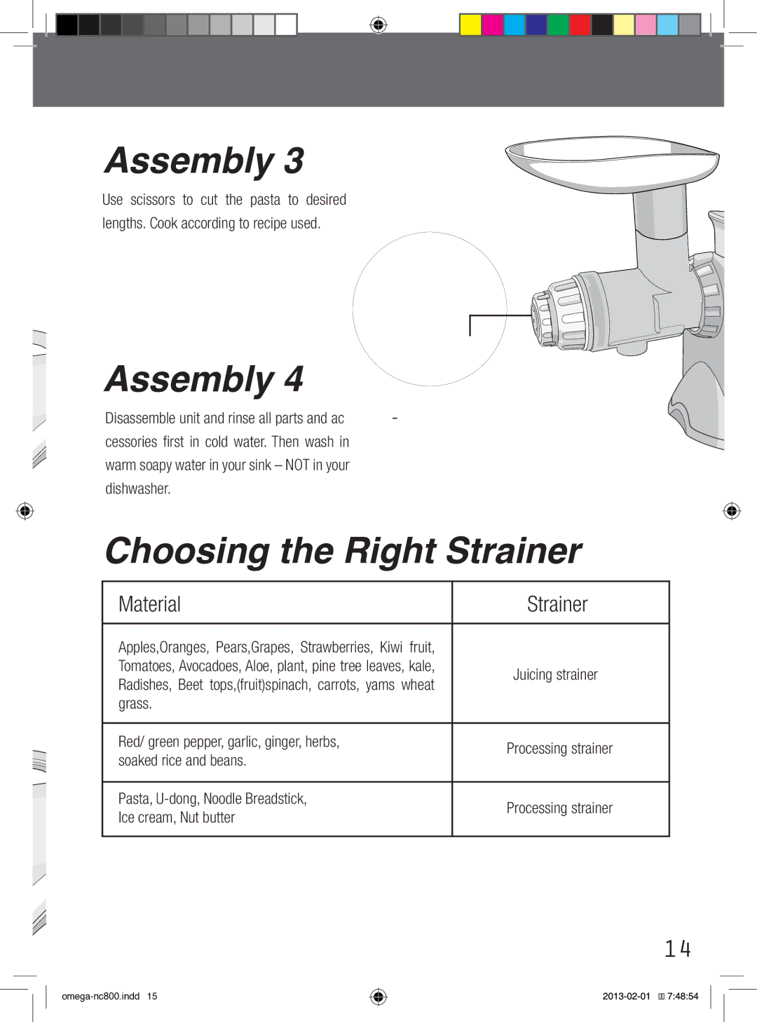 Omega NC900, NC800 instruction manual Choosing the Right Strainer 