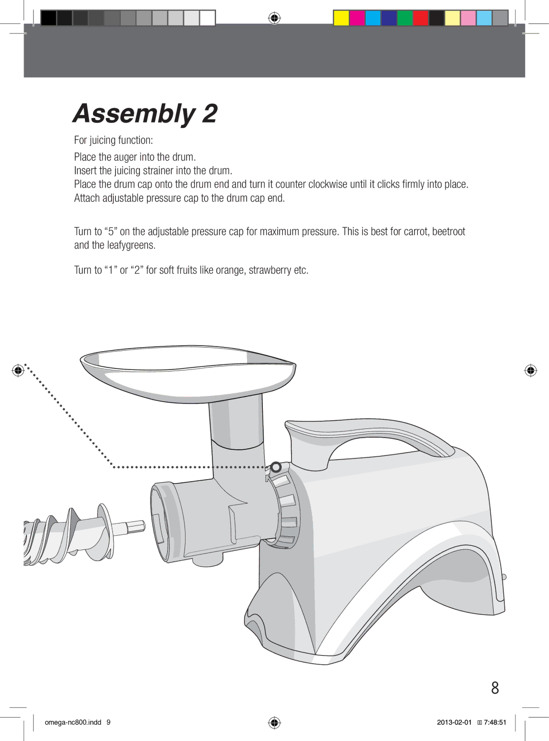 Omega NC900, NC800 instruction manual Assembly 