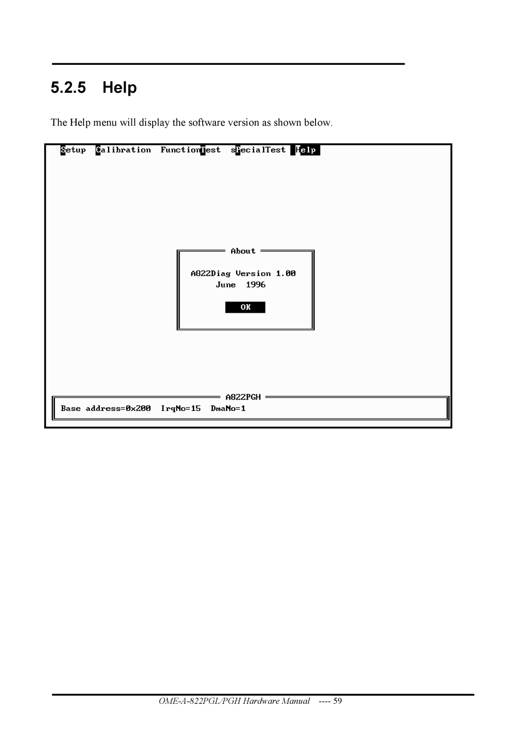 Omega OME-A822PG manual Help 